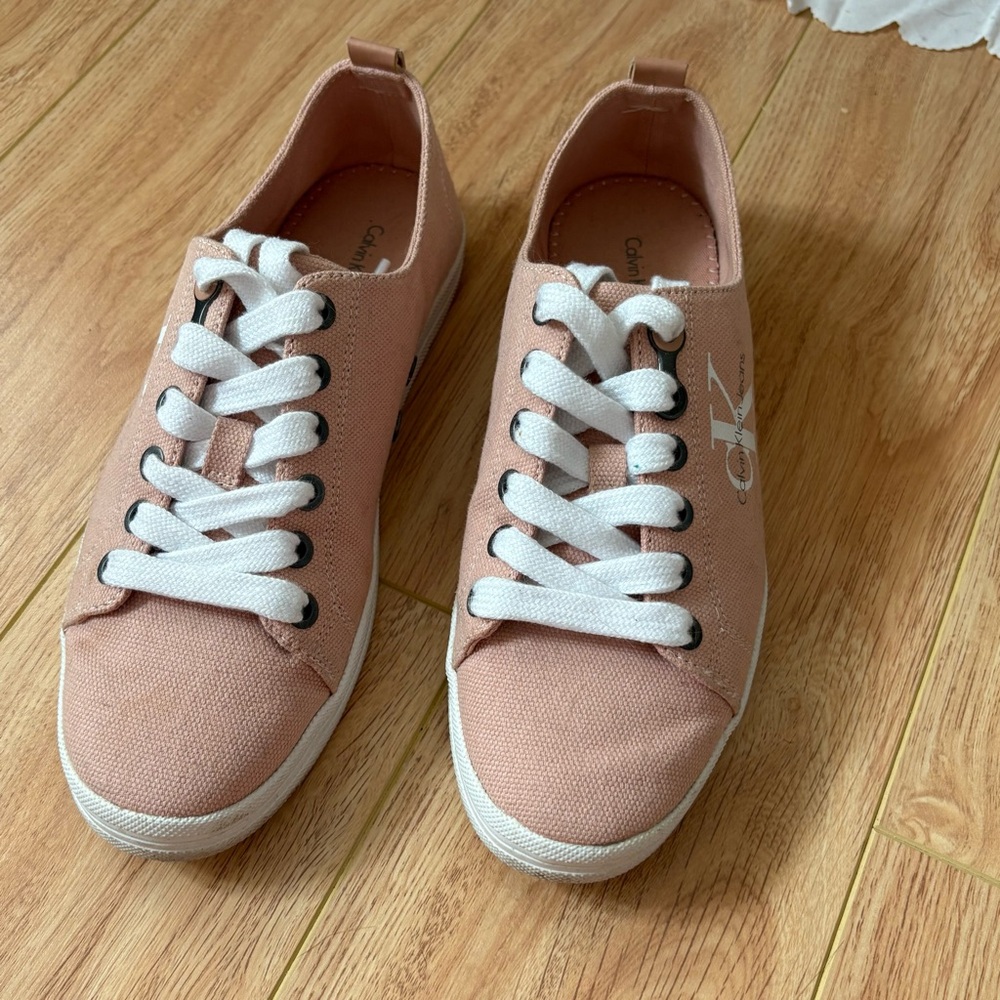 Calvin Klein Blush/light pink Canvas Sneakers - Picture 9 of 11